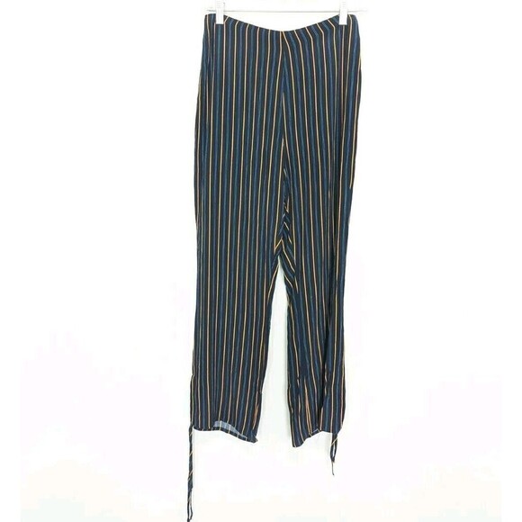 Lulus Cropped Pants Womens Small Navy Blue Striped NWT - Picture 2 of 10